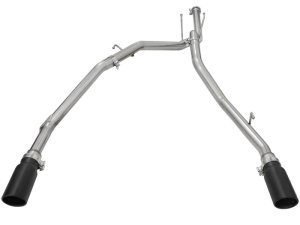 Dodge Ram 1500 Performance Exhaust - aFe - DPF-Back, MACHForce XP, Stainless Steel, 2.5in SS, Large Bore-HD - Black - `14-`19