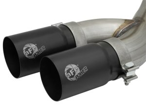 RAM 3500 Performance Exhaust - Middle-Side Exit - aFe - Rebel Series Cat Back - Black - `14-`17