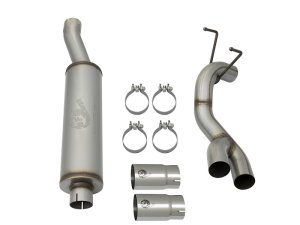 RAM 2500 Performance Exhaust - Middle-Side Exit - aFe - Rebel Series Cat Back Exhaust - Polished - `14-`17