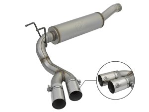 RAM 3500 Performance Exhaust - Middle-Side Exit - aFe - Rebel Series Cat Back Exhaust - Polished - `14-`17 RAM 3500 Performance Exhaust - Middle-Side Exit - aFe - Rebel Series Cat Back Exhaust - Polished - `14-`17