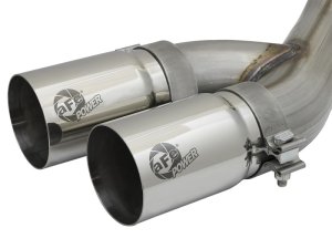RAM 3500 Performance Exhaust - Middle-Side Exit - aFe - Rebel Series Cat Back Exhaust - Polished - `14-`17