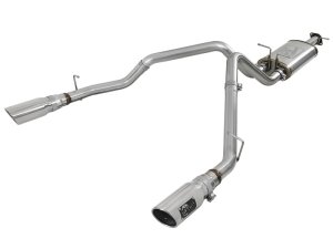 Dodge Ram 1500 Performance Exhaust - aFe - MACH Force-Xp 3 IN Stainless Steel Cat-Back w/ Dual Polish Tips - Polished - `19-`24