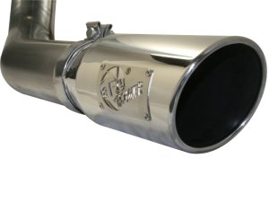 Ford F-150 Performance Exhaust - aFe - Cat-Back, MACH Force-XP, 4 in, 409 Stainless Steel, Polished Tip - Polished - `11-`14