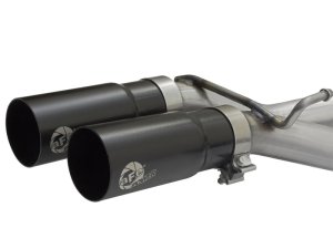 Ford F-150 Performance Exhaust - aFe - Rebel Series Dual Center Exit Cat-Back - Black - `04-`08