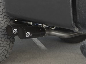 Ford F-150 Performance Exhaust - aFe - Rebel Series Dual Center Exit Cat-Back - Black - `04-`08