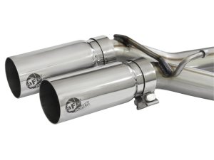 Ford F-150 Performance Exhaust - Dual Center Exit - aFe - Rebel Series Cat-Back w/ Polished Tips - `04-`08