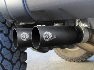 Ford F-150 Performance Exhaust - Dual Center Exit - aFe - Rebel Series Cat Back - Black - `09-`14 Ford F-150 Performance Exhaust - Dual Center Exit - aFe - Rebel Series Cat Back - Black - `09-`14