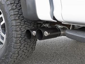 Ford F-150 Performance Exhaust - Passenger Side - aFe - Rebel Series Cat Back with Black Tips - Black - `17-`20