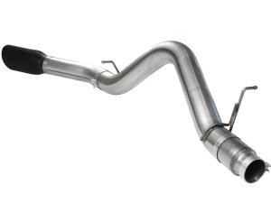 Chevrolet Silverado Performance Exhaust - aFe - DPF Back, MACHForce XP, 5in, 409 Stainless Steel, Large Bore-HD - Black - `11-`16