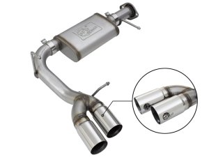 GMC Canyon Performance Exhaust - Middle Side Exit - aFe - Rebel Series - Polished - `15-`22