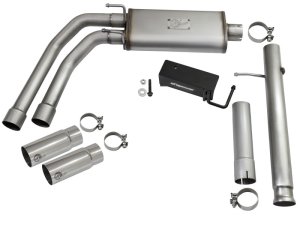 Chevrolet Silverado LD Performance Exhaust - Middle Side Exit - aFe - Rebel Series Cat Back - Polished - 2019