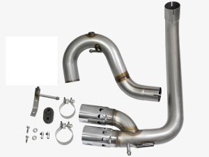 GMC Canyon Performance Exhaust - Side Exit - aFe - DPF-Back Rebel Series 3 in 409 Stainless Steel - Polished - `16-`22