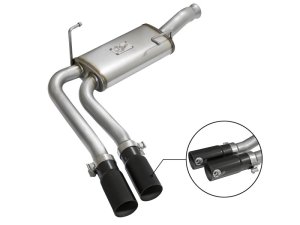 Chevrolet Silverado Performance Exhaust - Middle-Side - aFe - Rebel Series Cat-Back - Black - `09-`18