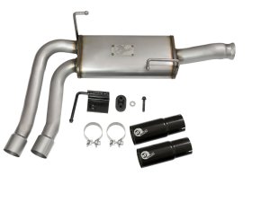 Chevrolet Silverado Performance Exhaust - Middle-Side - aFe - Rebel Series Cat-Back - Black - `09-`18