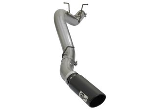 Chevrolet Silverado Performance Exhaust - aFe - DPF Back, Large Bore-HD 5in 409-SS - Black - `17-`19