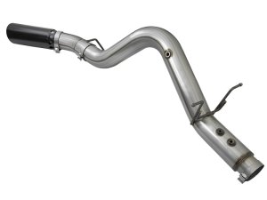 Chevrolet Silverado Performance Exhaust - aFe - DPF Back, Large Bore-HD 5in 409-SS - Black - `17-`19