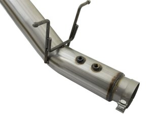 Chevrolet Silverado Performance Exhaust - aFe - Large Bore-HD 5in 409-SS DPF-Back w/Polished Tip - Polished - `17-`19