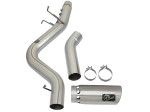 GMC Sierra Performance Exhaust - aFe - Large Bore-HD 5in 409-SS DPF-Back w/Polished Tip - Polished - `17-`19
