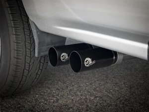 Chevrolet Silverado LD Performance Exhaust - aFe - Rebel Series Cat Back with Black Tips - Black - 2019