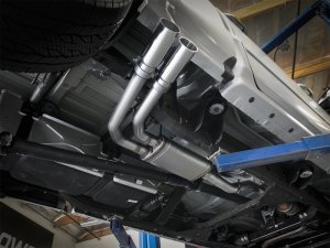 GMC Sierra 1500 Performance Exhaust - Middle-Side Exit - aFe - Rebel Series 3in-2.5in 409 Stainless Steel Cat-Back - Polished - `09-`18