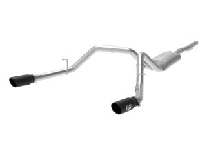 Chevrolet Silverado 1500 Performance Exhaust - aFe - Apollo GT Series 3 IN 409 Stainless Steel Cat-Back - Black - `09-`18