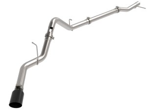 GMC Sierra Performance Exhaust - aFe - Large Bore-HD DPF-Back w/Black Tip - Black - `23-`25