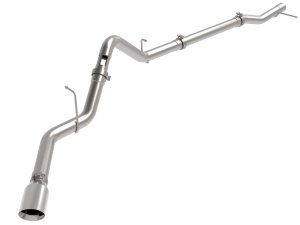 GMC Sierra Performance Exhaust - aFe - Large Bore-HD 3 IN DPF-Back - Polished - `23-`25