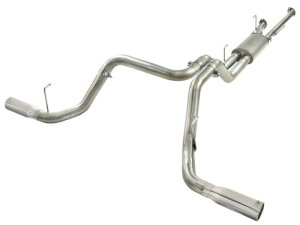 Toyota Tundra Performance Exhaust - aFe - MACH Force XP 2-1/2in to 3in 409 Stainless Steel Cat-Back - Polished - `10-`17
