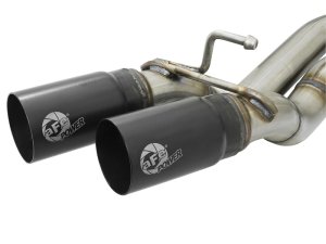 Toyota Tacoma Performance Exhaust - Dual Mid-Side Exit - aFe - Rebel Series Cat Back - Black - `16-`23