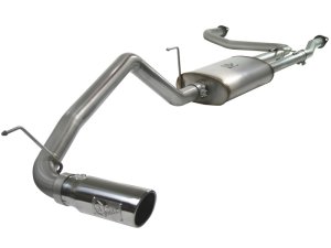 Nissan Titan Performance Exhaust - aFe - MACH Force-Xp Cat-Back, 2.5in to 3in, 409 Stainless Steel, Polished Tip - Polished - `04-`15