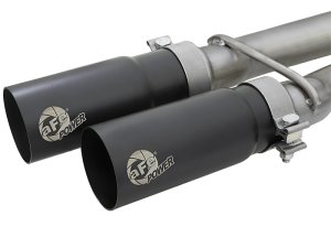 Nissan Titan Performance Exhaust - Middle-Side Exit - aFe - Rebel Series Cat-Back - Black - `04-`15