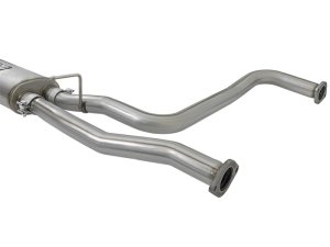 Nissan Titan Performance Exhaust - Dual Mid-Side Exit - aFe - Rebel Series Cat Back - Black - `16-`17