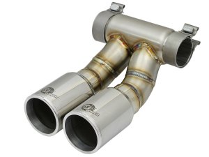 Porsche Cayman S Performance Exhaust - aFe - Mach Force-Xp Dual Tip - Polished - `14-`16