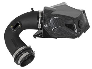 BMW 3 Series Performance Air Intake - aFe - Magnum FORCE Stage-2 Pro DRY S, Carbon Fiber Look Cover - Carbon Fiber Look - `16-`20
