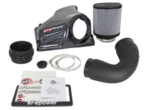BMW 4 Series Performance Air Intake - aFe - Magnum FORCE Stage-2 Pro DRY S, Carbon Fiber Look Cover - Carbon Fiber Look - `16-`20