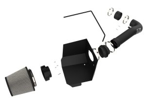 Chevrolet Silverado Performance Air Intake - aFe - Magnum FORCE Stage-2 Pro DRY S - Wrinkle-Black - `09-`13