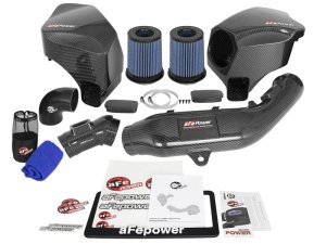 BMW M4 Performance Air Intake - aFe - Momentum GT Black Series, Carbon Fiber, Pro 5R (5-layer oiled cotton gauze) - Black - `15-`20