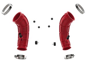 Toyota Tundra Turbo Inlet Pipes - aFe - Takeda - Red - `22-`24 Toyota Tundra Turbo Inlet Pipes - aFe - Takeda - Red - `22-`24