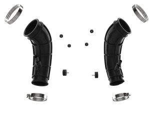 Toyota Land Cruiser Turbo Inlet Pipes - aFe - Silicone Reinforced Pipes - Black - `22-`24