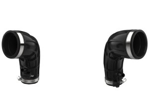 Toyota Tundra Turbo Inlet Pipes - aFe - Silicone Reinforced Pipes - Black - `22-`24