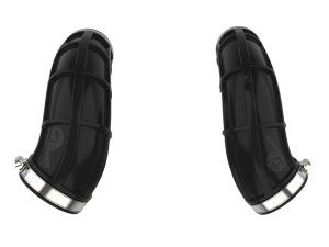 Toyota Tundra Turbo Inlet Pipes - aFe - Silicone Reinforced Pipes - Black - `22-`24