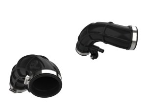 Toyota Tundra Turbo Inlet Pipes - aFe - Silicone Reinforced Pipes - Black - `22-`24
