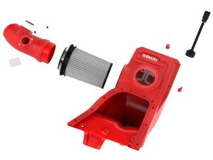 Honda Civic Type-R FK8 Performance Air Intake - aFe - Takeda Momentum Red Edition + Pro DRY S Filter - Red - `23-`24