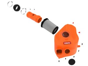 Toyota GR Corolla Performance Air Intake - aFe - Takeda Momentum Cold Air Intake System w/ Pro DRY S Filter - Orange - `23-`25