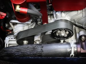 Dodge Challenger Supercharger Power Pulley Kit - aFe - 3.35 IN - Black Hard Anodized - `15-`23