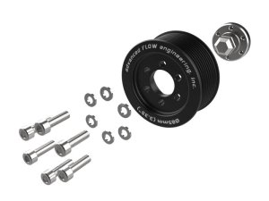 Dodge Challenger Supercharger Power Pulley Kit - aFe - 3.35 IN - Black Hard Anodized - `15-`23