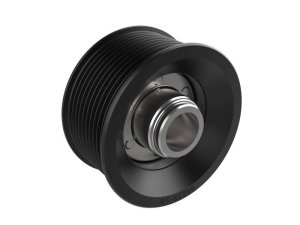 Dodge Charger Supercharger Power Pulley Kit - aFe - 3.10in, CNC Machined 6061-T6 Aluminum Pulley, 17-4 Stainless Steel Hub - Black - `15-`23