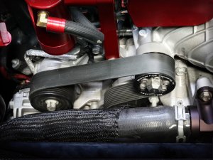 Dodge Challenger Supercharger Power Pulley Kit - aFe - 2.50in Billet Power Pulley - Black - `15-`23