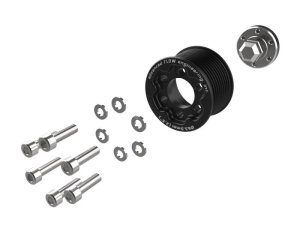 Dodge Charger Supercharger Power Pulley Kit - aFe - 2.50in Billet Power Pulley - Black - `15-`23