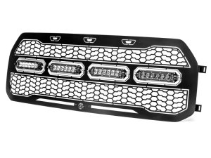 Ford Raptor Grille - aFe - Scorpion w/ LED Lights - Flat Black - `17-`20